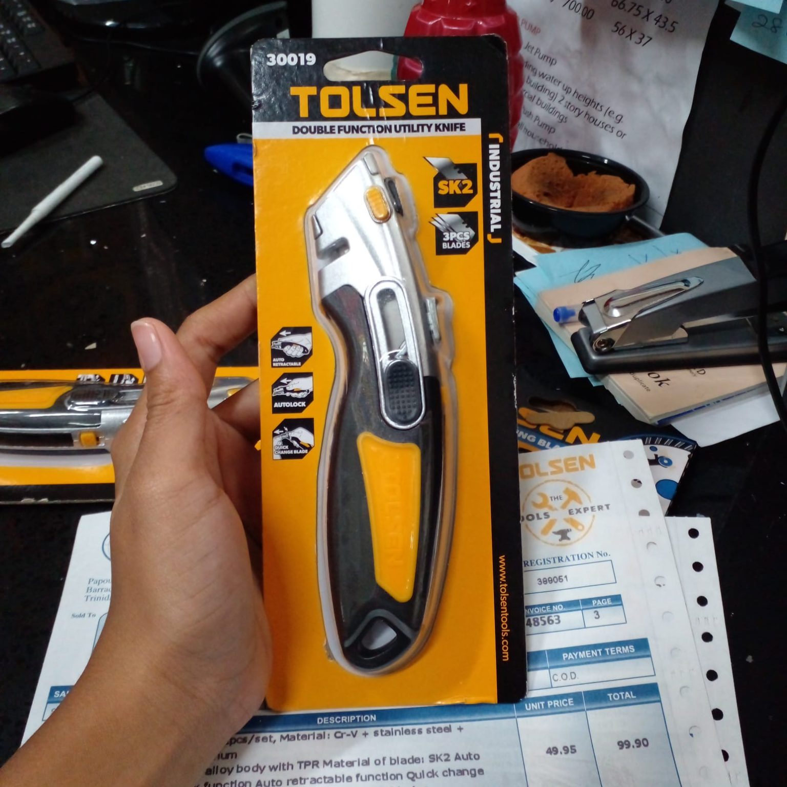 Tolsen Double Function Utility Knife 30019 The Plumbers Depot