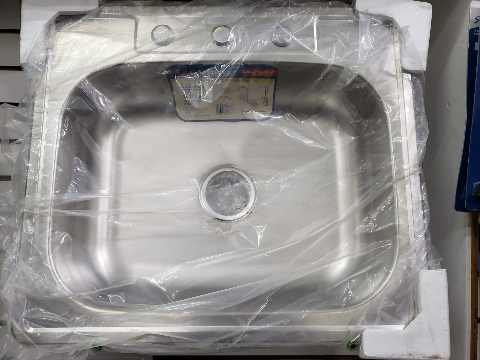G-Workx Top Mount Kitchen Sink SB 25” x 22” x 6” Satin Finish 3TH – SKS0029